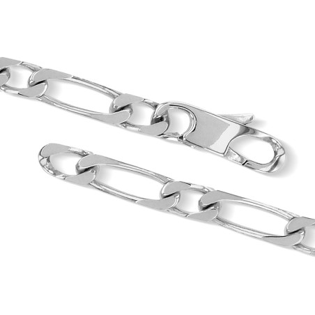 Bracelet mixte gourmette argent 925/1000 argenté maille figaro edo73100418 – gourmettes