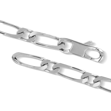 Bracelet mixte gourmette edora argent 925/1000 argenté maille figaro edo73100618 – gourmettes bébé or