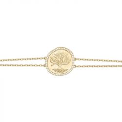 Bracelet femme arbre de vie edora plaque or et oxydes edo66300076 - bracelets-femme - edora - 1