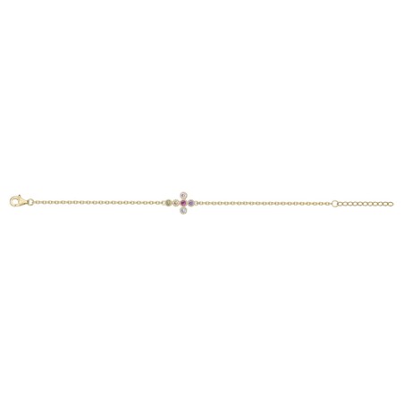 Bracelet femme croix multi couleurs edora plaque or et oxydes edo66300082 – bracelets femme