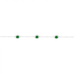 Bracelet femme edora argent 925/1000 argenté et spinelles vertes 15-0206 - bracelets-femme - edora - 2