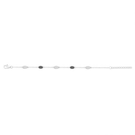 Bracelet or & argent, bracelet plaqué or, bracelet cuir & tissu (2) - bracelets-femme - edora - 2