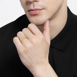 Bague homme hugo boss acier doré taille l 1580446l - bague argent & or homme, bague homme - - bagues-homme - edora - 1