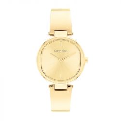 Montre femme sculptural calvin klein acier doré 25200309 - montres-femme - edora - 0