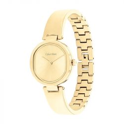 Montre femme sculptural calvin klein acier doré 25200309 - montres-femme - edora - 1