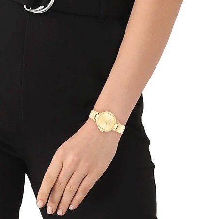 Montre femme sculptural calvin klein acier doré 25200309 – montres femme