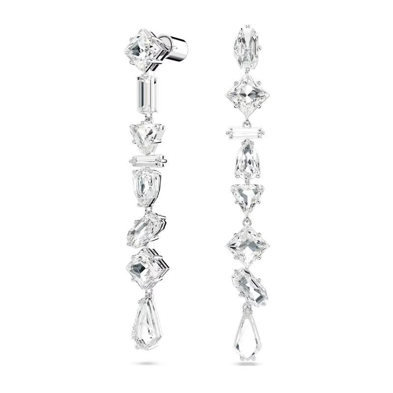 Boucles d'oreilles femme pendantes  mesmera métal rhodié et cristaux  5661687 - boucles-d-oreilles-femme - edora