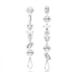 Boucles d'oreilles femme pendantes  mesmera métal rhodié et cristaux  5661687 - boucles-d-oreilles-femme - edora - 3