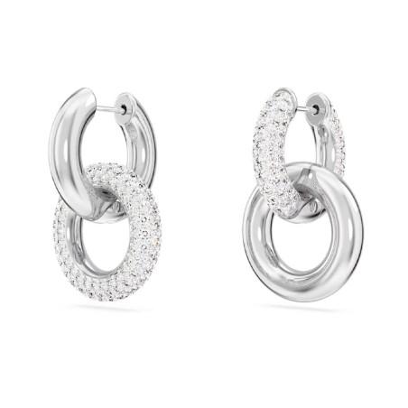 Boucles d'oreilles femme pendantes  dextera métal rhodié et cristaux  5671807 – boucles d'oreilles femme