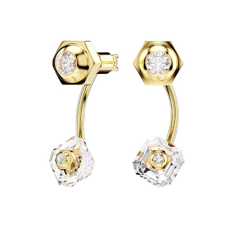 Boucles d'oreilles femme pendantes transformables numina swarovski métal doré et cristaux 5677980  - boucles-d-oreilles-femme - edora