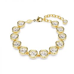Bracelet femme tennis imber swarovski métal doré et cristaux 5682586 - bracelets-femme - edora - 0