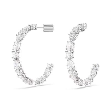 Creoles femme: créoles argent, or 18 carats & créoles or blanc - boucles-d-oreilles-femme - edora - 1