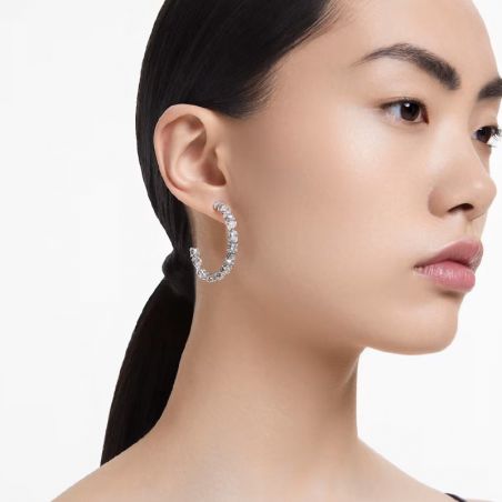 Creoles femme: créoles argent, or 18 carats & créoles or blanc - boucles-d-oreilles-femme - edora - 2