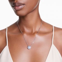 Collier femme idyllia swarovski métal argenté et cristaux 5680013 - colliers-femme - edora - 1