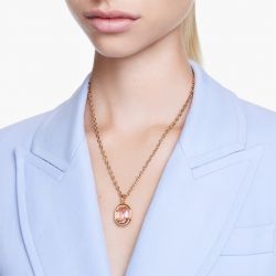 Collier femme imber swarovski métal doré et cristal rose 5682531 - colliers-femme - edora - 1