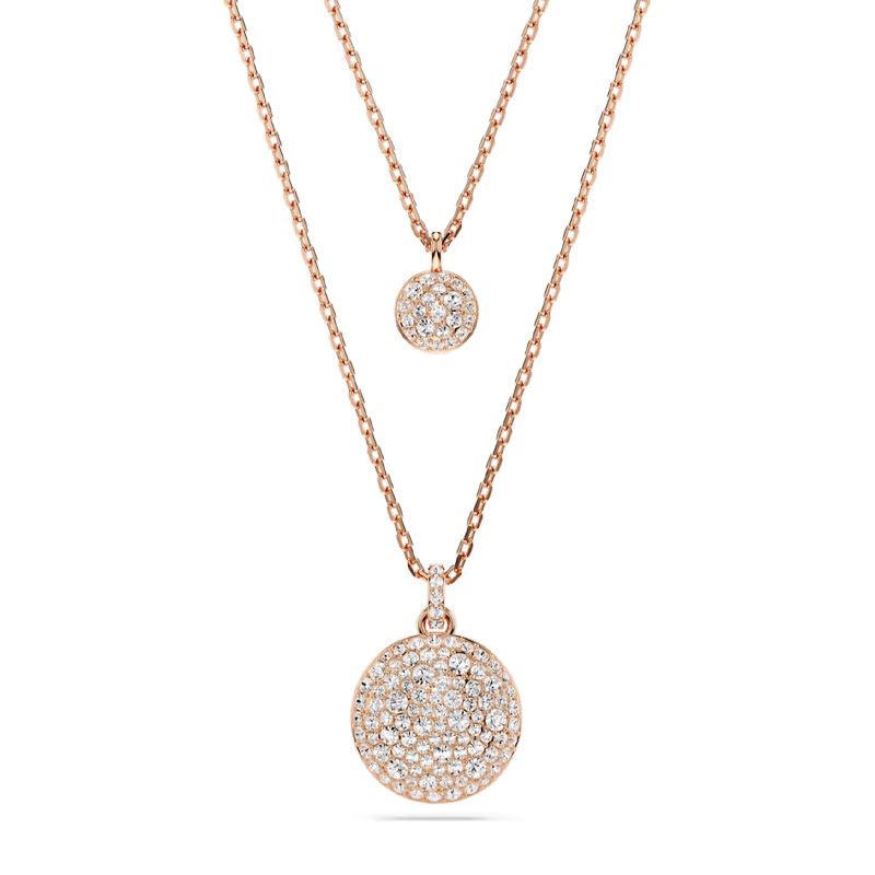 Collier femme multiple sublima swarovski métal doré rose 5683449 - colliers-femme - edora