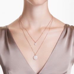 Collier femme multiple sublima swarovski métal doré rose 5683449 - colliers-femme - edora - 1