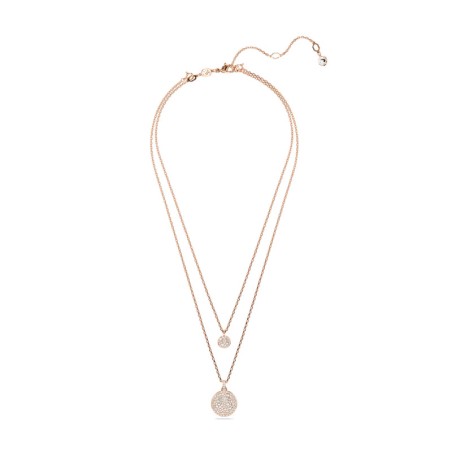 Collier femme multiple sublima swarovski métal doré rose 5683449 – colliers femme
