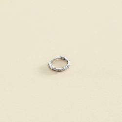 Boucle d'oreille femme piercing créole dentado agatha argent 925/1000 et oxydes 02320754-050-tu - piercing-femme - edora - 0