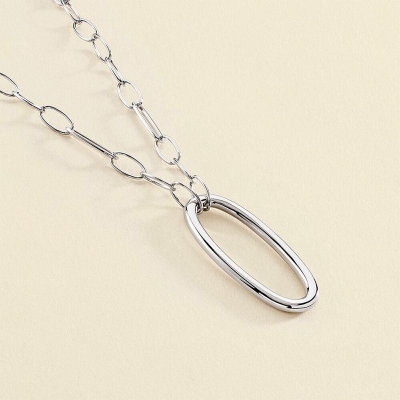 Collier femme sautoir agatha chain argenté 02651381-064-tu - colliers-femme - edora