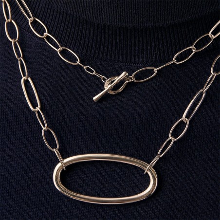 Collier femme sautoir agatha chain argenté 02651381-064-tu – colliers femme