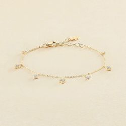 Bracelet femme beloved agatha argent 925/1000 doré et oxydes 02490073-137-tu - bracelets-femme - edora - 0