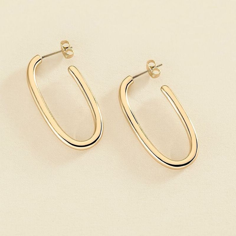 Boucles d'oreilles femme créoles agatha chain doré 02350944-157-tu - creoles - edora