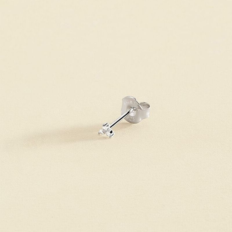 Boucle d'oreille femme piercing puce minpunta agatha argent 925/1000 et oxydes 02320766-136-tu - piercing-femme - edora