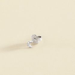 Boucle d'oreille femme piercing puce lunita agatha argent 925/1000 et oxydes 02320760-136-tu - piercing-femme - edora - 0