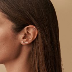 Boucle d'oreille femme piercing puce flor6 agatha argent 925/1000 et oxydes 02320654-136-tu - piercing-femme - edora - 1