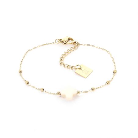 Bracelet or & argent, bracelet plaqué or, bracelet cuir & tissu - bracelets-femme - edora - 1