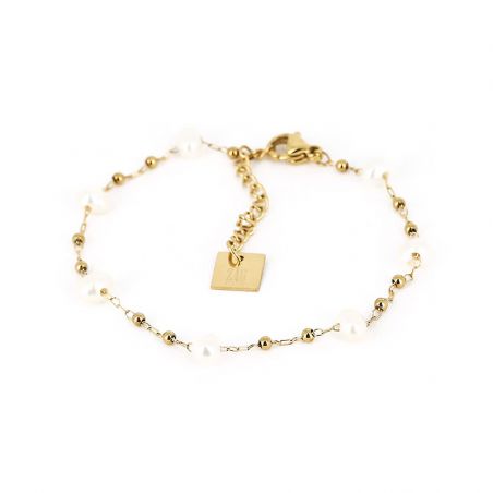 Bracelet or & argent, bracelet plaqué or, bracelet cuir & tissu - bracelets-femme - edora - 1