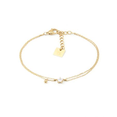 Bracelet or & argent, bracelet plaqué or, bracelet cuir & tissu - bracelets-femme - edora - 1