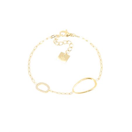 Bracelet or & argent, bracelet plaqué or, bracelet cuir & tissu - bracelets-femme - edora - 1