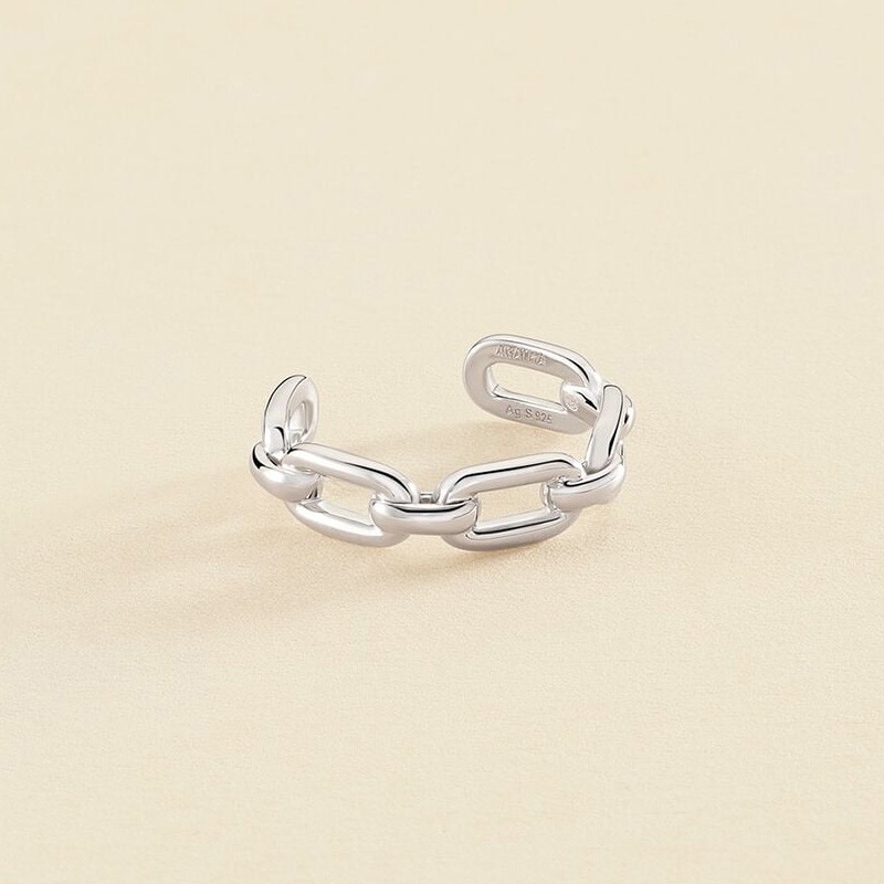 Bague En Acier Argenté Mixte - Design Cadenas Et Clef - Largeur 8 Mm - Pour Homme Et Femme
