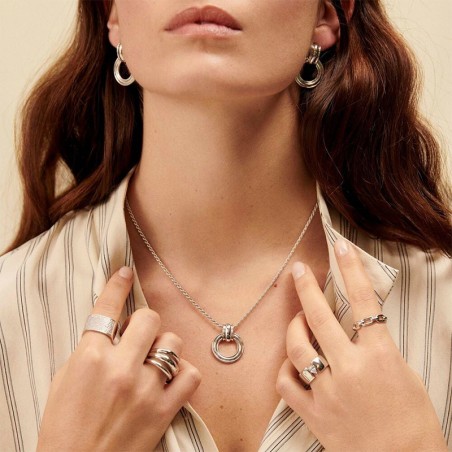 Bague femme agatha ajustable chaine argenté 02220470-050-gm – bagues femme