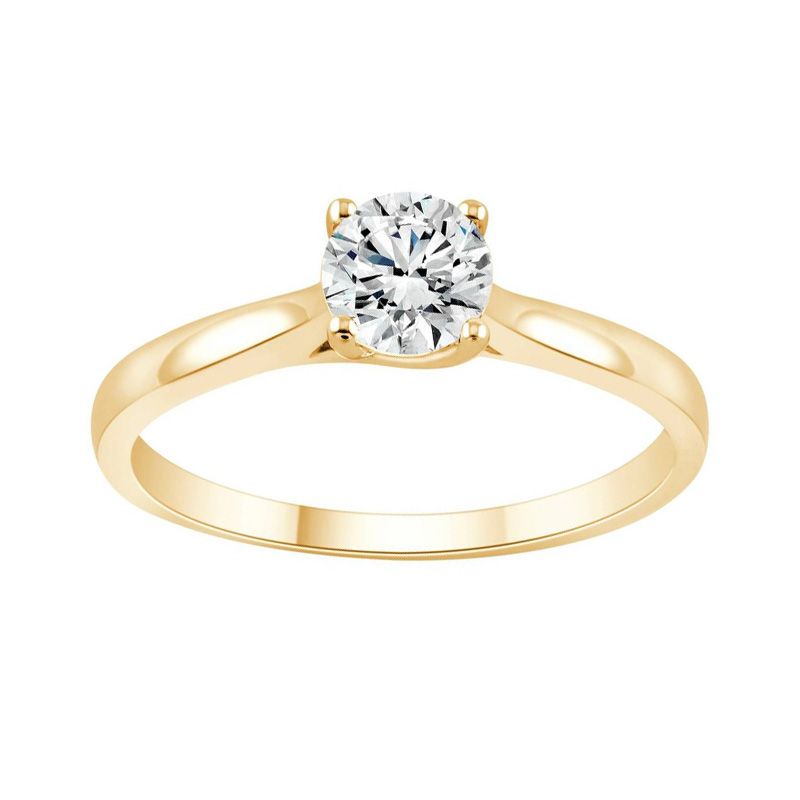 Bague femme solitaire evidence n°2 or 750/1000 jaune et diamant 0,30 carat cr48161d - solitaires - edora