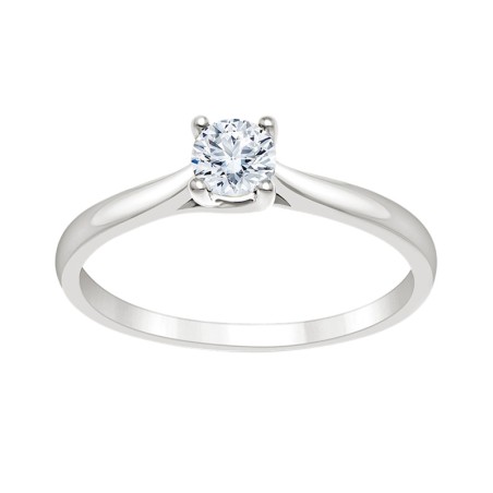 Bague femme solitaire evidence n°2 or 750/1000 diamant 0,20 carat cr48166dw – solitaires femme