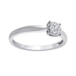 Bague femme apolline m or 750/1000 blanc et diamants cr50436dw - bagues-femmes - edora - 0