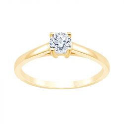Bague femme solitaire evidence n°1 or 750/1000 jaune et diamant 0,30 carat cr63255d - solitaires - edora - 0