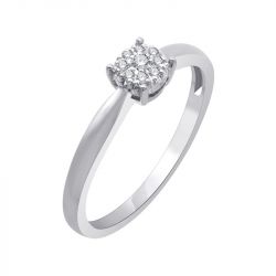 Bague femme apolline m or 750/1000 blanc et diamants cr50436dw - bagues-femmes - edora - 1