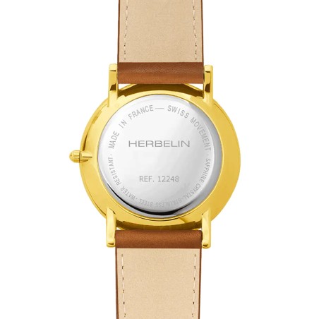 Montre homme analogique herbelin classique cuir brun 12443p08ma – montres homme
