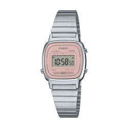 Montre femme casio vintage acier argenté la670wea-4a2ef - digitales - edora - 0