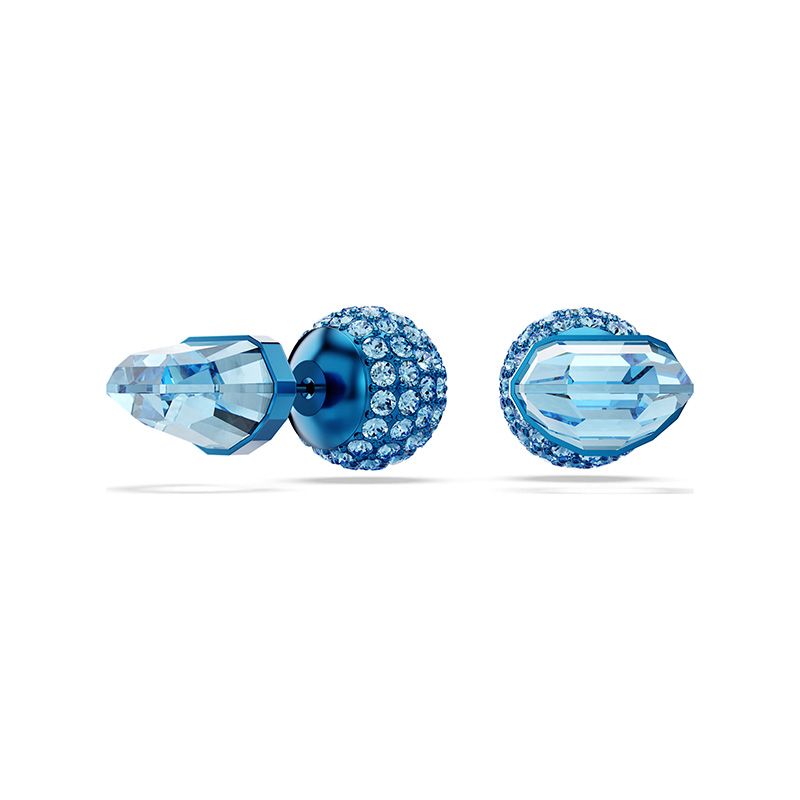 Boucles d'oreilles femme puces swarovski lucent bleu et cristaux 5680693 - boucles-d-oreilles-femme - edora