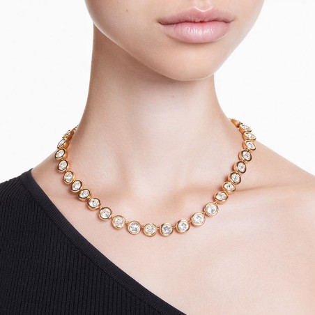 Collier femme swarovski tennis imber doré et cristaux 5682585 – colliers femme