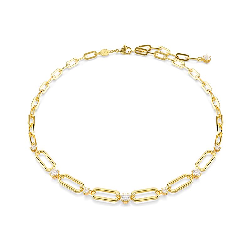 Collier femme swarovski constella  doré et cristaux 5683354 - colliers-femme - edora