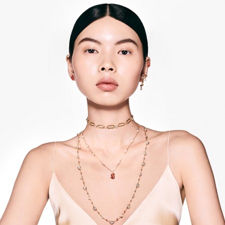 Collier femme swarovski constella  doré et cristaux 5683354 – colliers femme