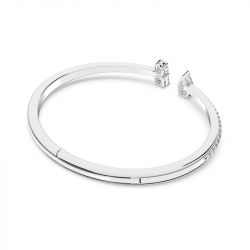 Bracelet femme jonc swarovski mesmera argenté cristaux 5556912 - bracelets-femme - edora - 5