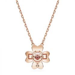 Collier femme swarovski idyllia doré rose et cristaux 5674211 - colliers-femme - edora - 4