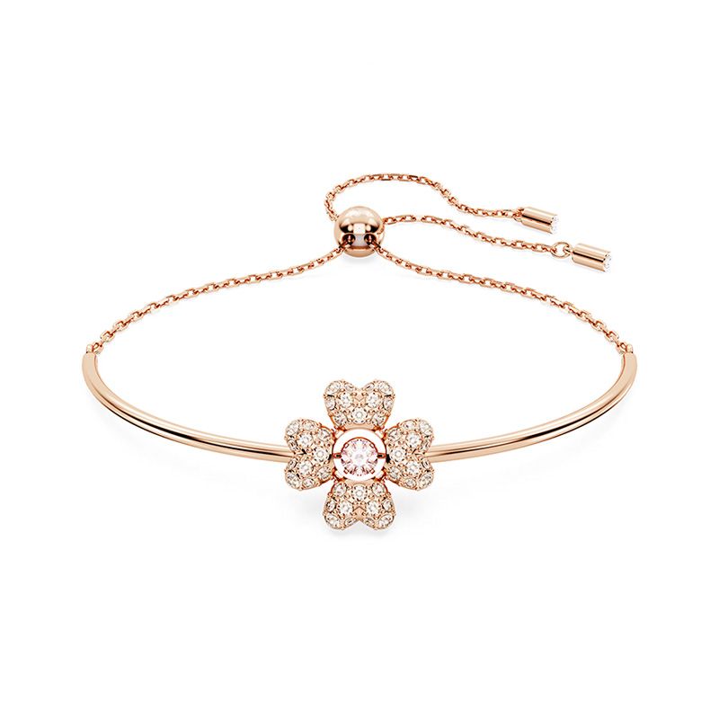 Bracelet femme swarovski idyllia matrix doré rose et cristaux 5674487 - bracelets-femme - edora